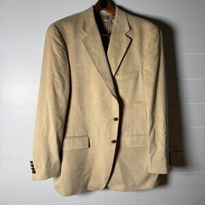Ralph Ralph Lauren Blazer Jacket Tan Microfiber Suede Like 46T